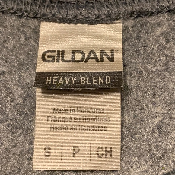 Ladies Gildan Heavy Blend Dark Gray Sweatshirt with Design Size Small, NEW!!! - Picture 3 of 4